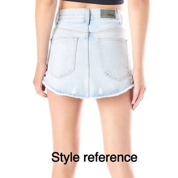 Carmar Avery Beatrice Zip Front Denim Skirt Sz 27 - Picture 5 of 14